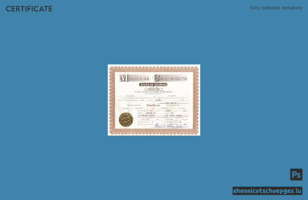 USA, Charlton County, Beispiel einer Heiratsurkunde (Vorschau)